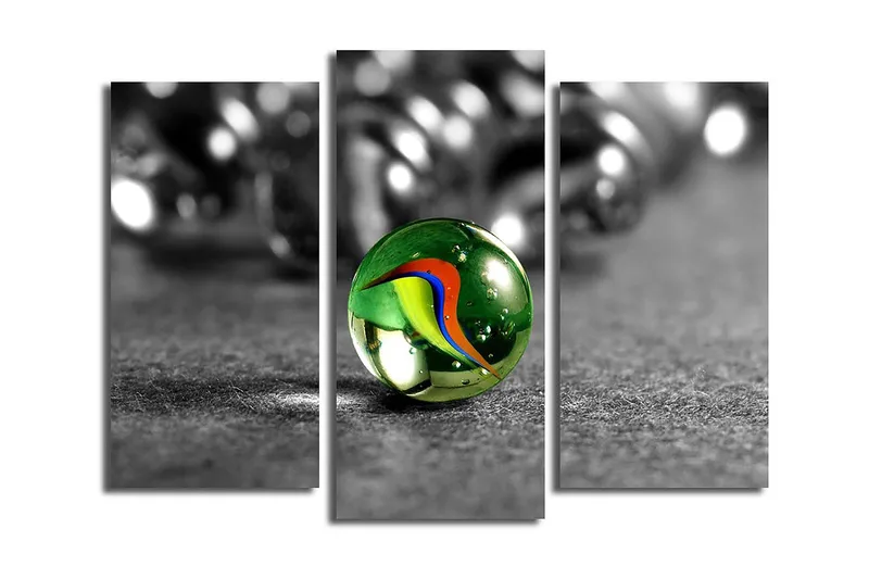 Dekorativ Canvastavla 3-Delar 45x20 cm, Flerfärgad