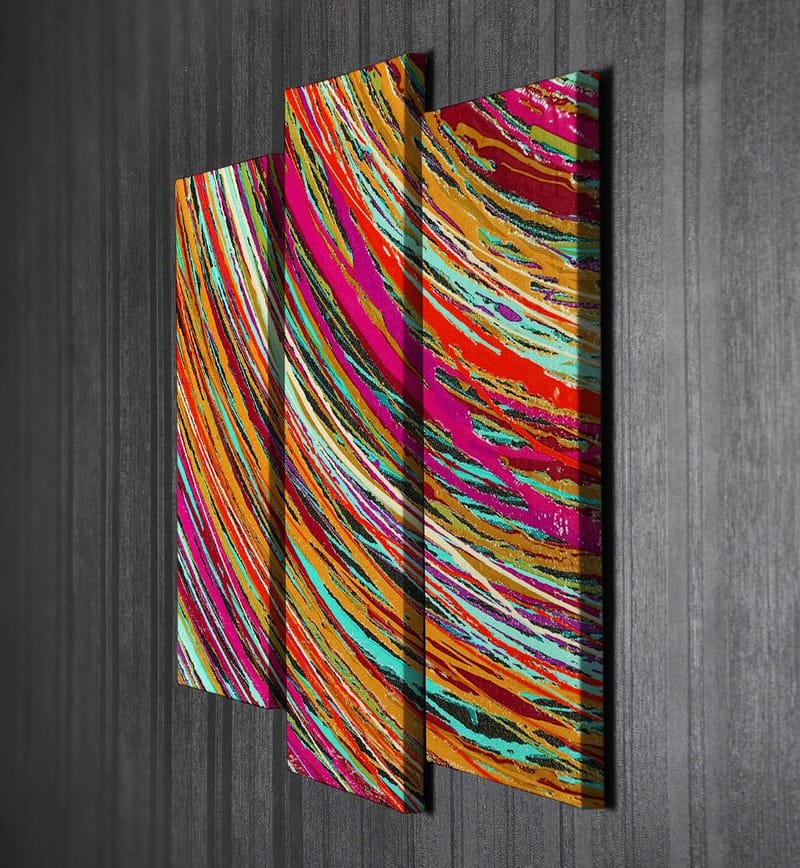 Dekorativ Canvastavla 3-Delar 45x20 cm - Flerfärgad - Inredning - Tavlor & posters - Canvastavla