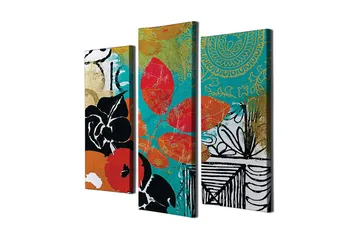 Dekorativ Canvastavla 3-Delar 45x20 cm - Flerfärgad - Inredning - Tavlor & posters - Canvastavla
