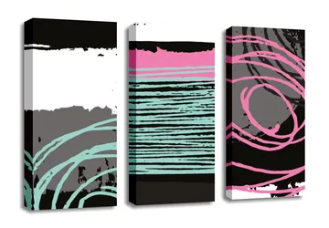Dekorativ Canvastavla 3-Delar 45x20 cm - Flerfärgad - Inredning - Tavlor & posters - Canvastavla