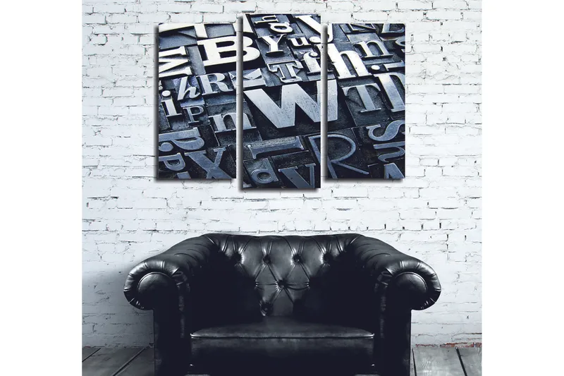 Dekorativ Canvastavla 3-Delar 45x20 cm - Flerfärgad - Inredning - Tavlor & posters - Canvastavla