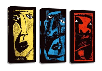 Dekorativ Canvastavla 3-Delar 45x20 cm - Flerfärgad - Inredning - Tavlor & posters - Canvastavla