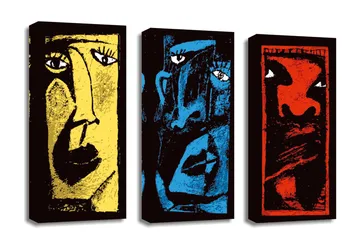 Dekorativ Canvastavla 3-Delar 45x20 cm - Flerfärgad - Inredning - Tavlor & posters - Canvastavla