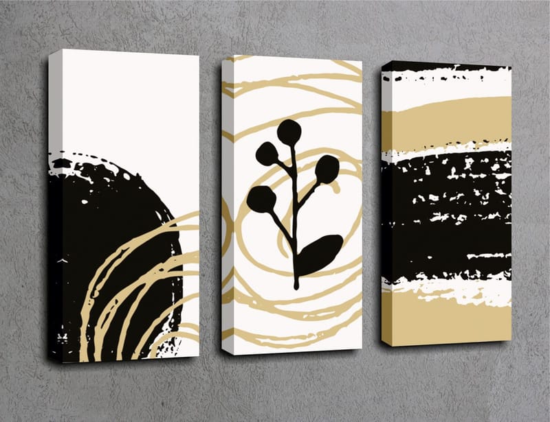 Dekorativ Canvastavla 3-Delar 45x20 cm - Flerfärgad - Inredning - Tavlor & posters - Canvastavla