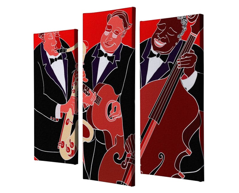 Dekorativ Canvastavla 3-Delar 45x20 cm - Flerfärgad - Inredning - Tavlor & posters - Canvastavla