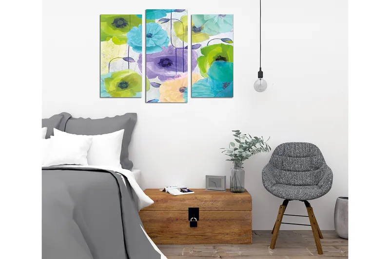 Dekorativ Canvastavla 3-Delar 45x20 cm - Flerfärgad - Inredning - Tavlor & posters - Canvastavla