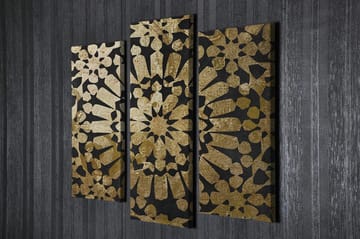 Dekorativ Canvastavla 3-Delar 45x20 cm - Flerfärgad - Inredning - Tavlor & posters - Canvastavla