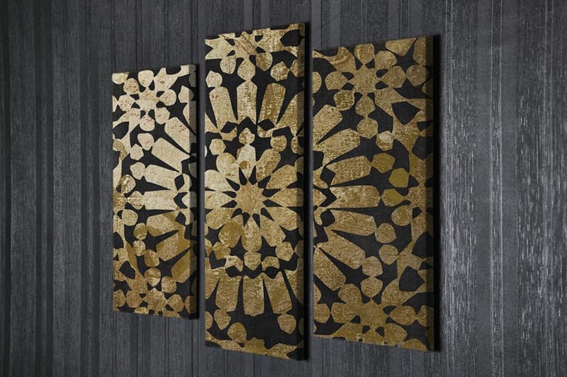 Dekorativ Canvastavla 3-Delar 45x20 cm - Flerfärgad - Inredning - Tavlor & posters - Canvastavla