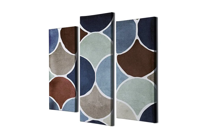 Dekorativ Canvastavla 3-Delar 45x20 cm, Flerfärgad