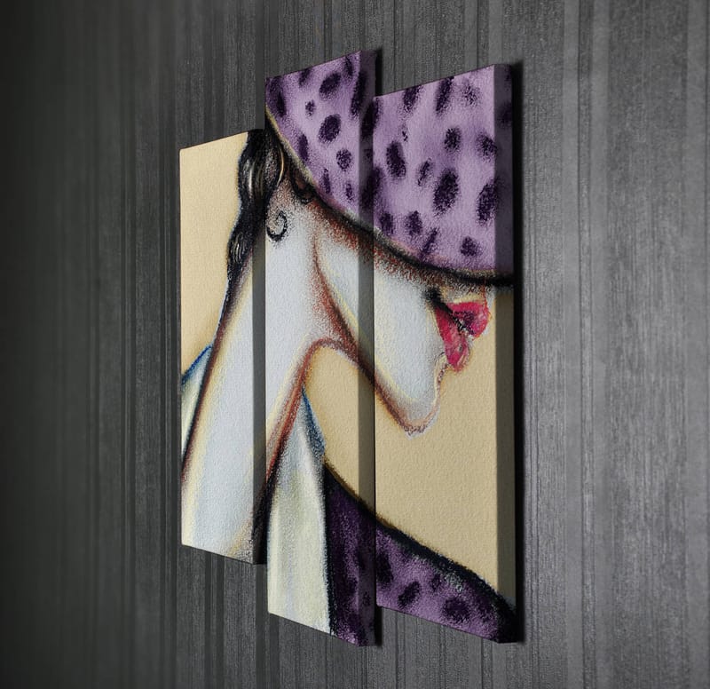 Dekorativ Canvastavla 3-Delar 45x20 cm - Flerfärgad - Inredning - Tavlor & posters - Canvastavla