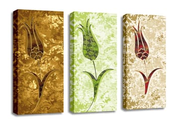 Dekorativ Canvastavla 3-Delar 45x20 cm - Flerfärgad - Inredning - Tavlor & posters - Canvastavla