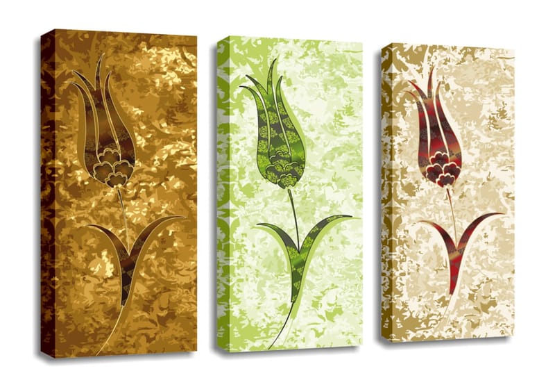 Dekorativ Canvastavla 3-Delar 45x20 cm - Flerfärgad - Inredning - Tavlor & posters - Canvastavla
