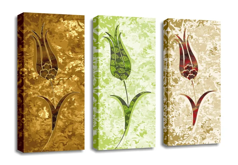 Dekorativ Canvastavla 3-Delar 45x20 cm - Flerfärgad - Inredning - Tavlor & posters - Canvastavla