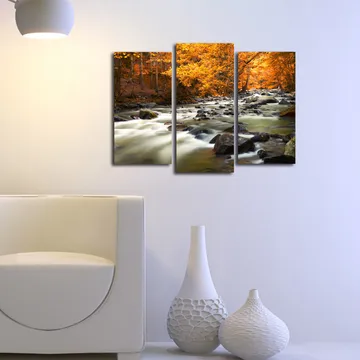 Dekorativ Canvastavla 3-Delar 45x20 cm - Flerfärgad - Inredning - Tavlor & posters - Canvastavla