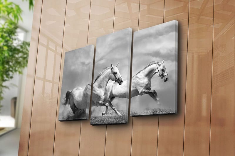 Dekorativ Canvastavla 3-Delar 45x20 cm - Flerfärgad - Inredning - Tavlor & posters - Canvastavla