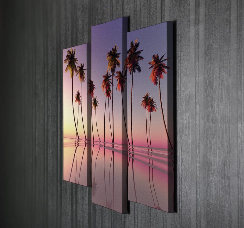 Dekorativ Canvastavla 3-Delar 45x20 cm - Flerfärgad - Inredning - Tavlor & posters - Canvastavla