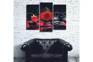 Dekorativ Canvastavla 3-Delar 45x20 cm - Flerfärgad - Inredning - Tavlor & posters - Canvastavla