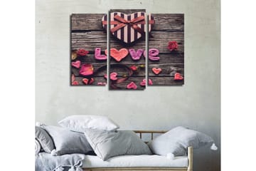 Dekorativ Canvastavla 3-Delar 45x20 cm - Flerfärgad - Inredning - Tavlor & posters - Canvastavla