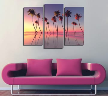 Dekorativ Canvastavla 3-Delar 45x20 cm - Flerfärgad - Inredning - Tavlor & posters - Canvastavla