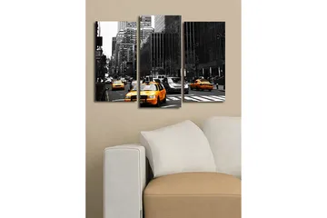 Dekorativ Canvastavla 3-Delar 45x20 cm - Flerfärgad - Inredning - Tavlor & posters - Canvastavla