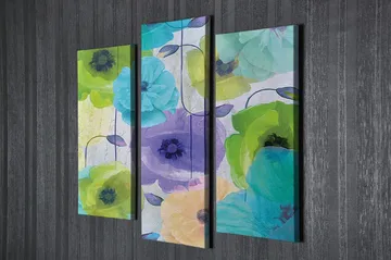 Dekorativ Canvastavla 3-Delar 45x20 cm - Flerfärgad - Inredning - Tavlor & posters - Canvastavla