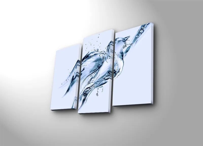 Dekorativ Canvastavla 3-Delar 45x20 cm, Flerfärgad