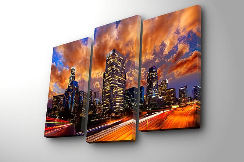 Dekorativ Canvastavla 3-Delar 45x20 cm - Flerfärgad - Inredning - Tavlor & posters - Canvastavla