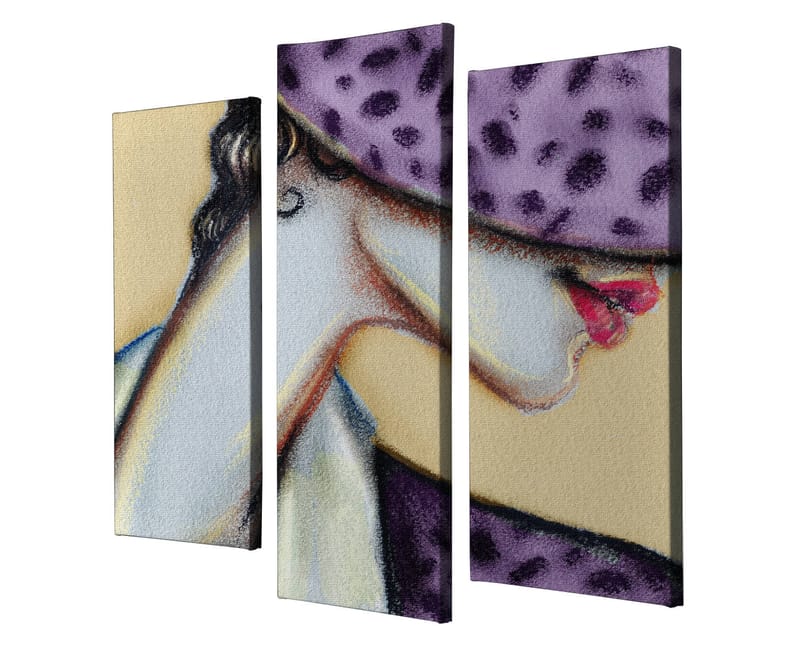 Dekorativ Canvastavla 3-Delar 45x20 cm - Flerfärgad - Inredning - Tavlor & posters - Canvastavla