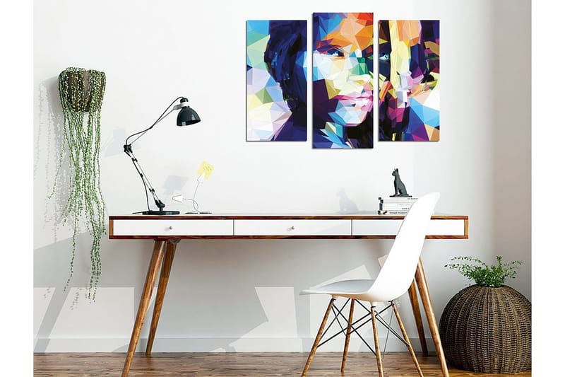 Dekorativ Canvastavla 3-Delar 45x20 cm - Flerfärgad - Inredning - Tavlor & posters - Canvastavla