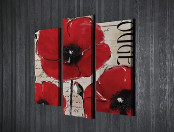 Dekorativ Canvastavla 3-Delar 45x20 cm - Flerfärgad - Inredning - Tavlor & posters - Canvastavla