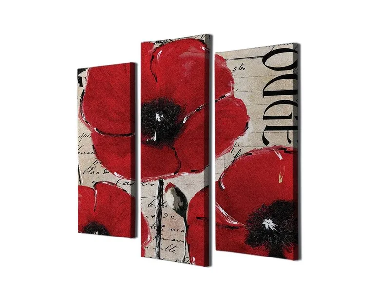 Dekorativ Canvastavla 3-Delar 45x20 cm - Flerfärgad - Inredning - Tavlor & posters - Canvastavla