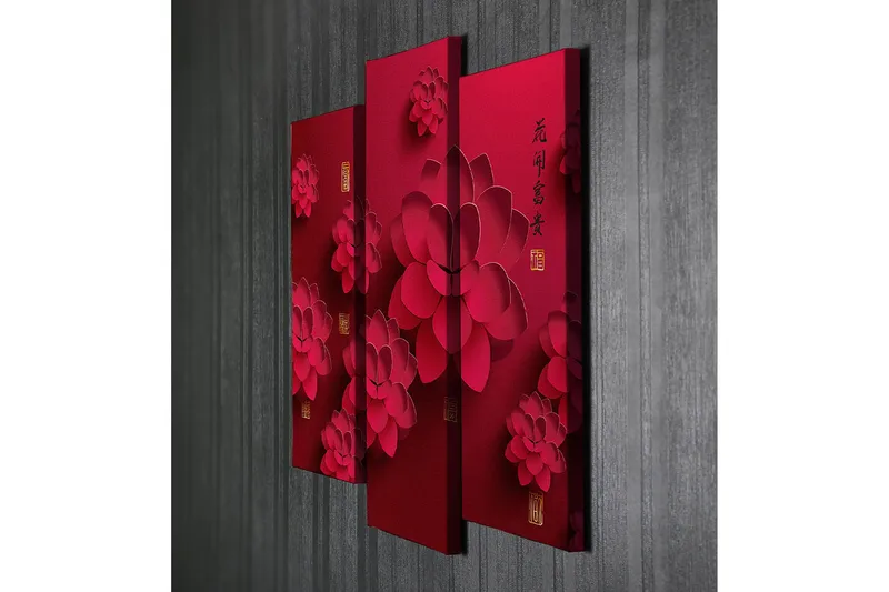 Dekorativ Canvastavla 3-Delar 45x20 cm - Flerfärgad - Inredning - Tavlor & posters - Canvastavla