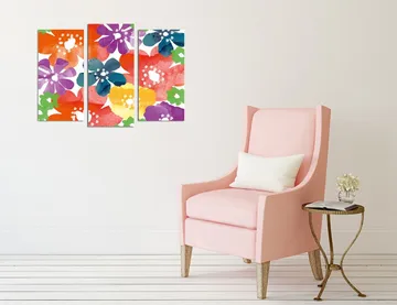 Dekorativ Canvastavla 3-Delar 45x20 cm - Flerfärgad - Inredning - Tavlor & posters - Canvastavla