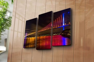 Dekorativ Canvastavla 3-Delar 45x20 cm - Flerfärgad - Inredning - Tavlor & posters - Canvastavla