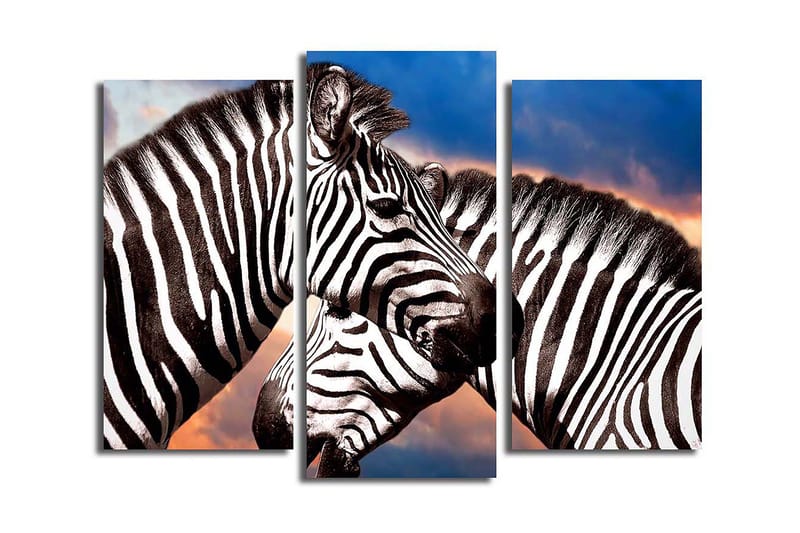 Dekorativ Canvastavla 3-Delar 45x20 cm, Flerfärgad