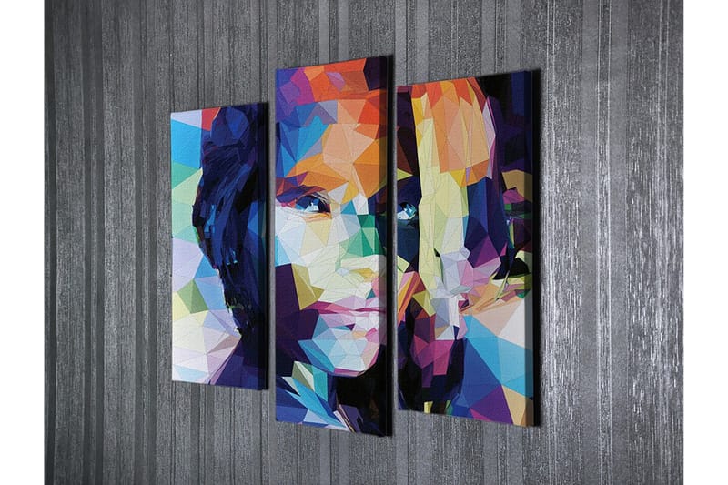 Dekorativ Canvastavla 3-Delar 45x20 cm - Flerfärgad - Inredning - Tavlor & posters - Canvastavla