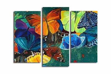 Dekorativ Canvastavla 3-Delar 45x20 cm - Flerfärgad - Inredning - Tavlor & posters - Canvastavla