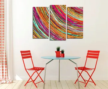 Dekorativ Canvastavla 3-Delar 45x20 cm - Flerfärgad - Inredning - Tavlor & posters - Canvastavla