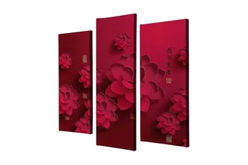 Dekorativ Canvastavla 3-Delar 45x20 cm - Flerfärgad - Inredning - Tavlor & posters - Canvastavla