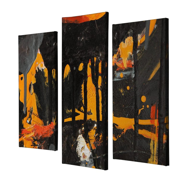 Dekorativ Canvastavla 3-Delar 45x20 cm - Flerfärgad - Inredning - Tavlor & posters - Canvastavla