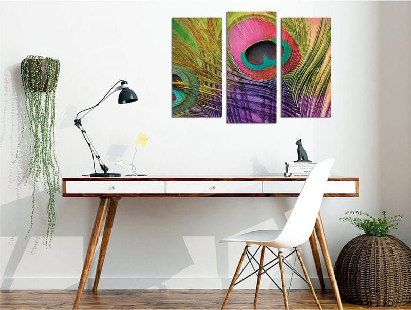 Dekorativ Canvastavla 3-Delar 45x20 cm, Flerfärgad