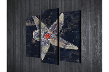 Dekorativ Canvastavla 3-Delar 45x20 cm - Flerfärgad - Inredning - Tavlor & posters - Canvastavla