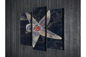 Dekorativ Canvastavla 3-Delar 45x20 cm - Flerfärgad - Inredning - Tavlor & posters - Canvastavla
