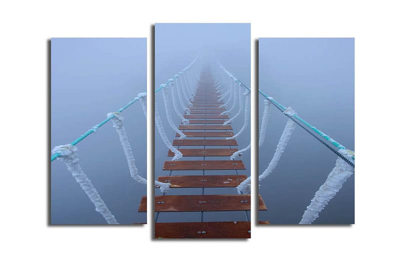 Dekorativ Canvastavla 3-Delar 45x20 cm, Flerfärgad