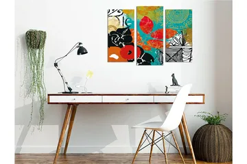 Dekorativ Canvastavla 3-Delar 45x20 cm - Flerfärgad - Inredning - Tavlor & posters - Canvastavla
