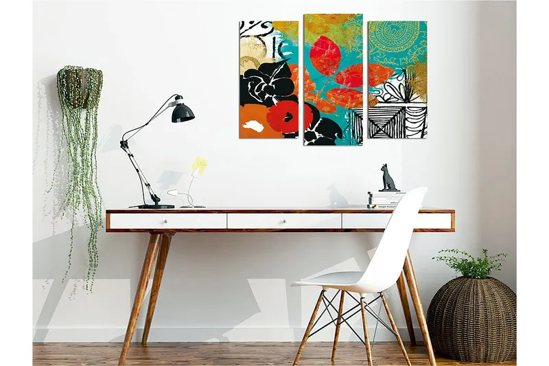 Dekorativ Canvastavla 3-Delar 45x20 cm - Flerfärgad - Inredning - Tavlor & posters - Canvastavla