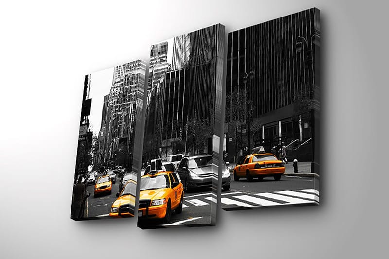 Dekorativ Canvastavla 3-Delar 45x20 cm - Flerfärgad - Inredning - Tavlor & posters - Canvastavla