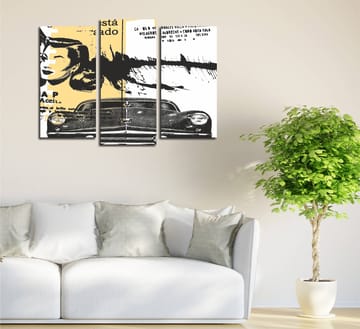 Dekorativ Canvastavla 3-Delar 45x20 cm - Flerfärgad - Inredning - Tavlor & posters - Canvastavla