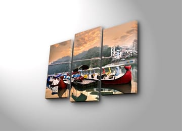 Dekorativ Canvastavla 3-Delar 45x20 cm - Flerfärgad - Inredning - Tavlor & posters - Canvastavla