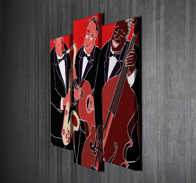 Dekorativ Canvastavla 3-Delar 45x20 cm - Flerfärgad - Inredning - Tavlor & posters - Canvastavla